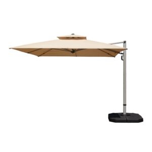 10'X10' Square Cantilever Umbrella with Center Pole, Base Not Included